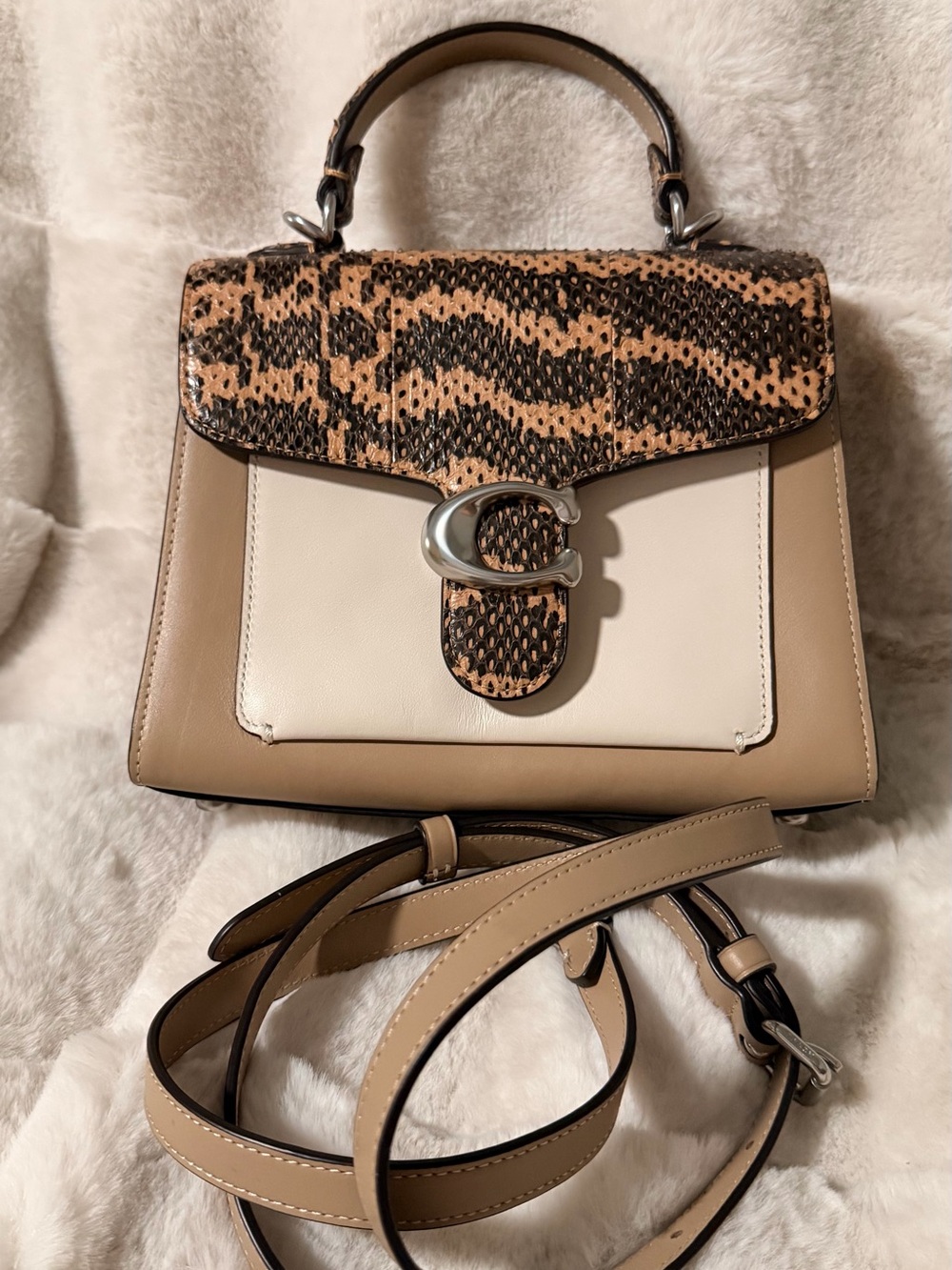 Coach Tan and Snake -Print Tabby 20 - Gem